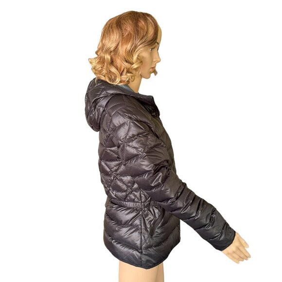 Nike Striuke Alliance Down Hooded Puffer Grey Duck Down 2 Pockets Women's Med - Picture 3 of 10